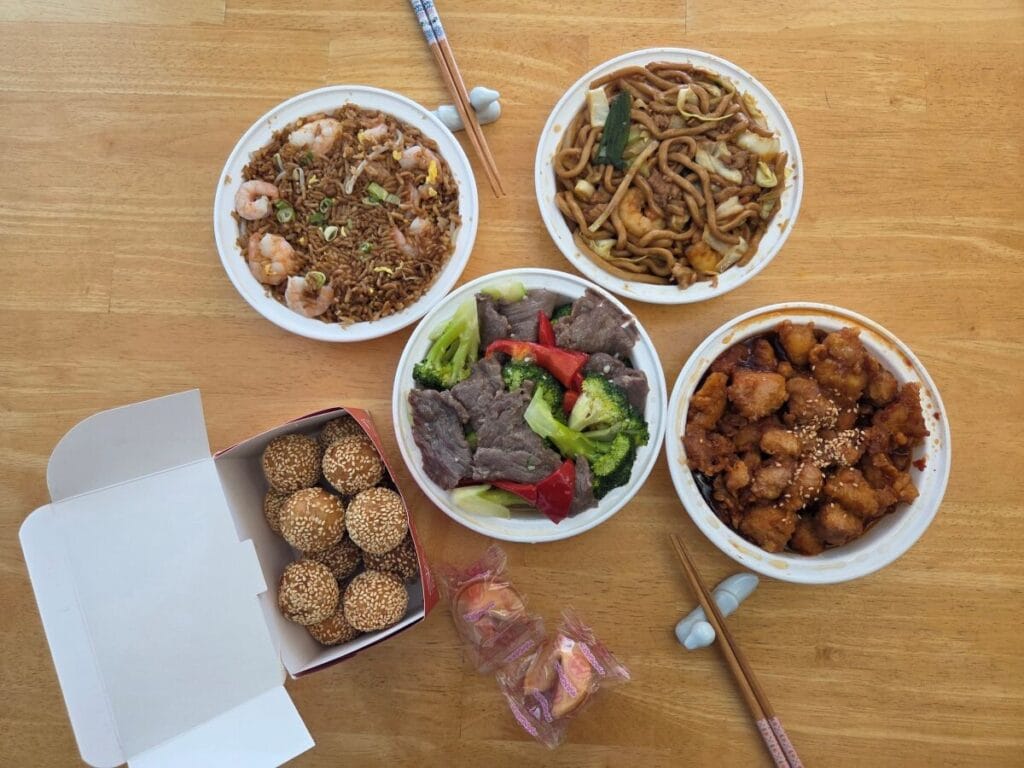 Mandarin Restaurant delivery review: order of 5 dishes