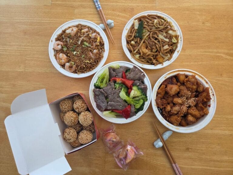 Mandarin Restaurant delivery order of 5 dishes