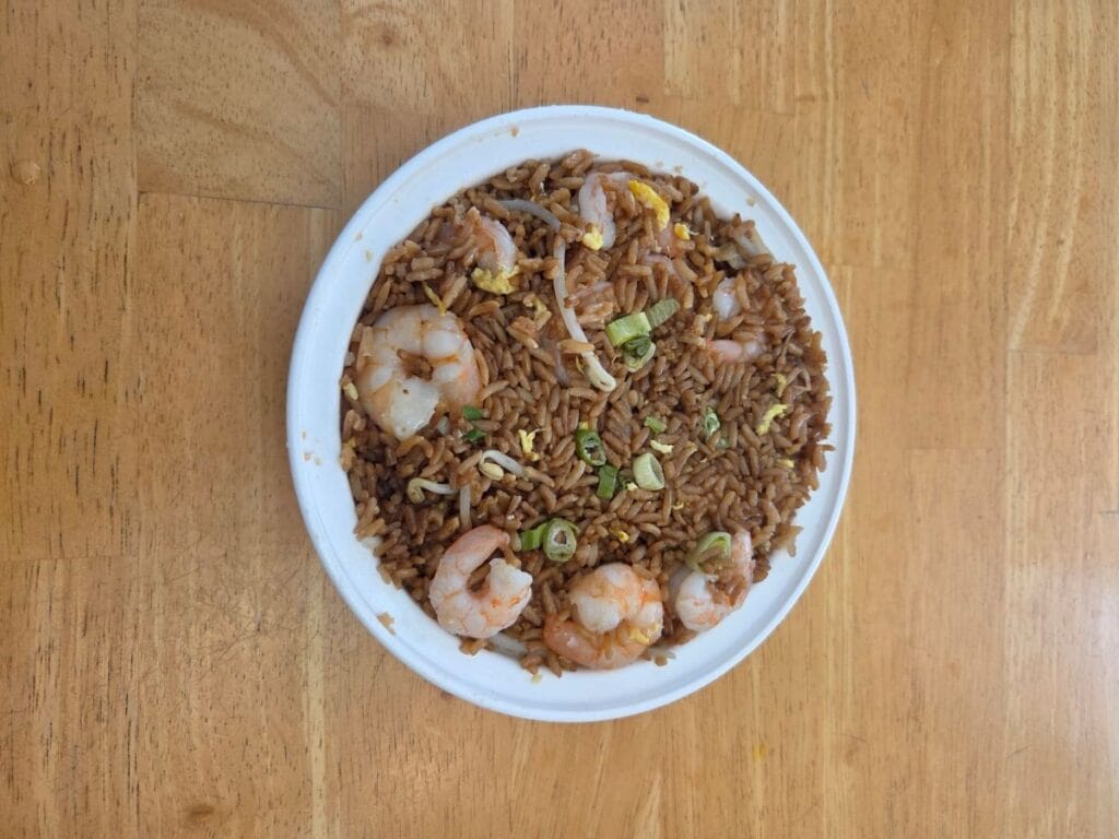 Shrimp Fried Rice delivery review Mandarin Restaurant disappointing
