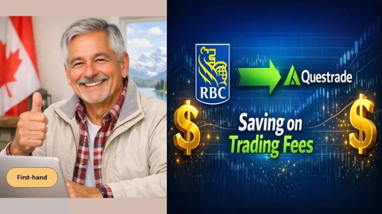 RBC RRSP transfer to Questrade comparing $0 stock and ETF trading commission fee savings