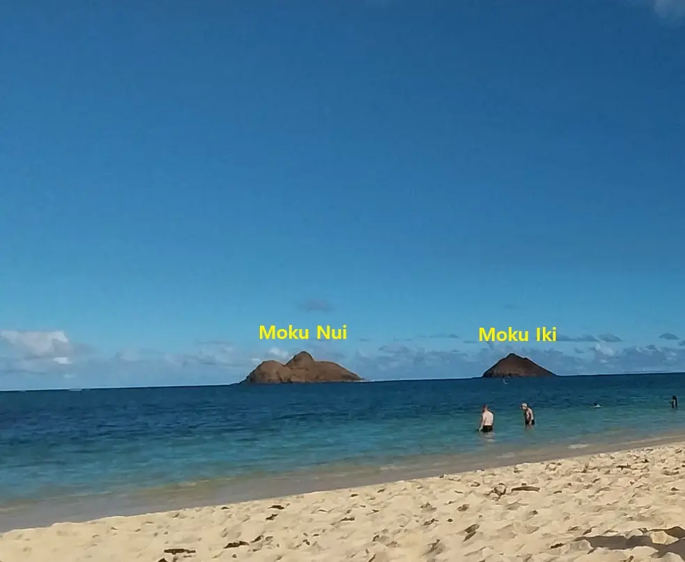 Iconic view of the twin Na Mokulua islands standing in the ocean, a highlight of Lanikai Beach tips and photography