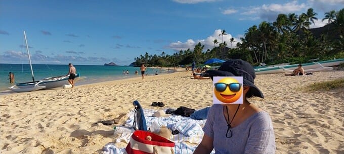 Lanikai Beach white sand Oahu personal photo