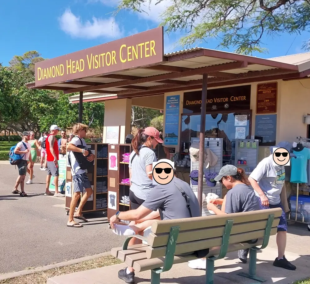 The exterior of the Diamond Head Visitor Center located at the trailhead of the diamond head hike